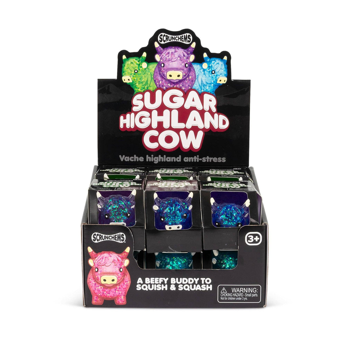 Scrunchems Sugar Highland Cow Squishy Fidget Toy (1pc) Color Ships Assorted