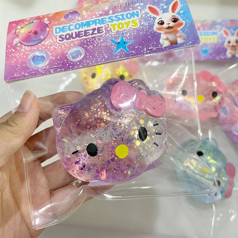 Hello kitty Glitter Squishy Squeeze Toy Fidget Toy