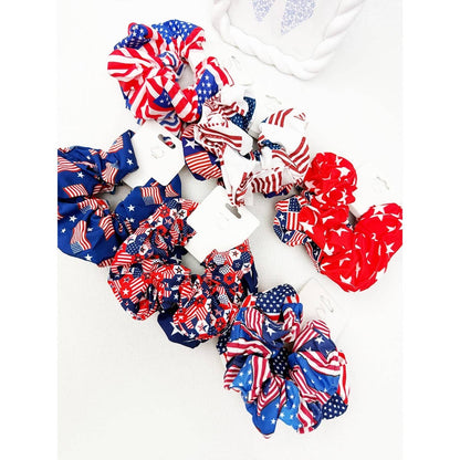 2pc Set American Flag Theme Hair Tie Set