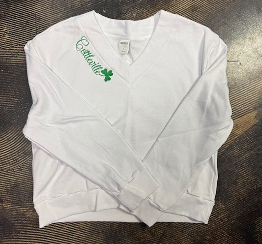 Shamrock Vneck Crewneck|8594