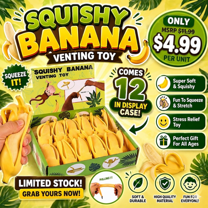 Squishy Banana Toy – Viral Peel & Squeeze Stress Toy