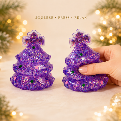 Clear Glitter Christmas Tree Squishy Stress Toy