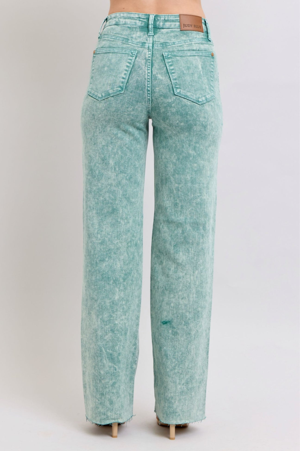 Judy Blue High Waist Garment Dyed Sea Green Dad Denim Jeans JB88966|6168