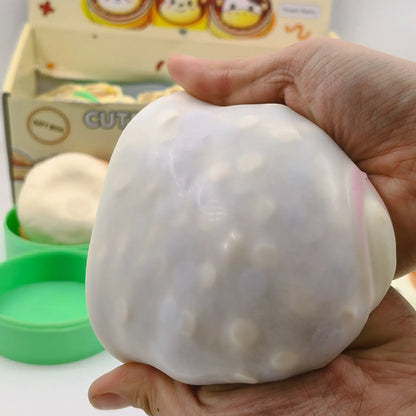 Crunchy Block-Filled Animal Bun Squishy Stress Toy