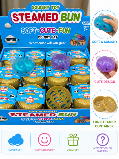 Dumpling Dim Squishy Toy small– Glitter Slow Rising Sensor