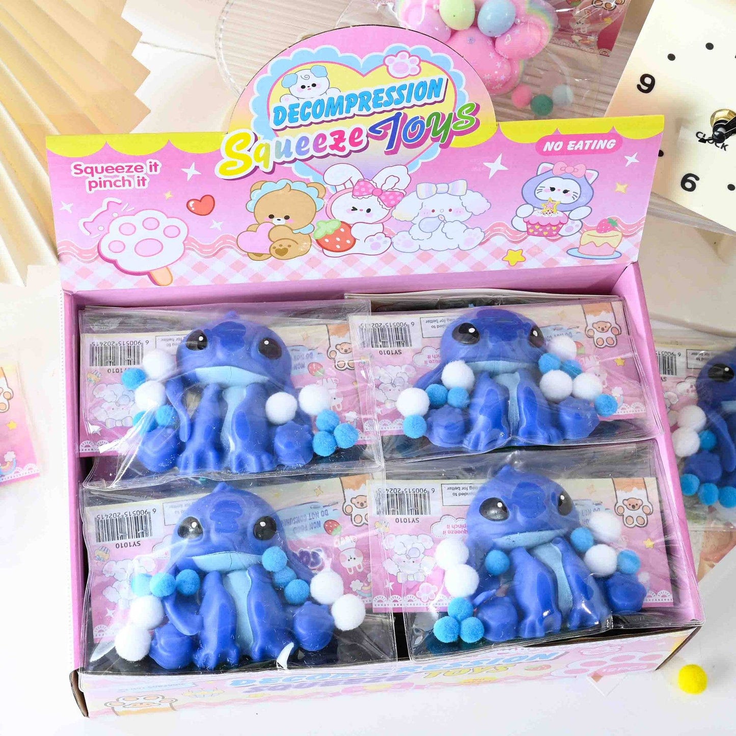 Stitch cartoon Squishy Toy for stress relief-12unit