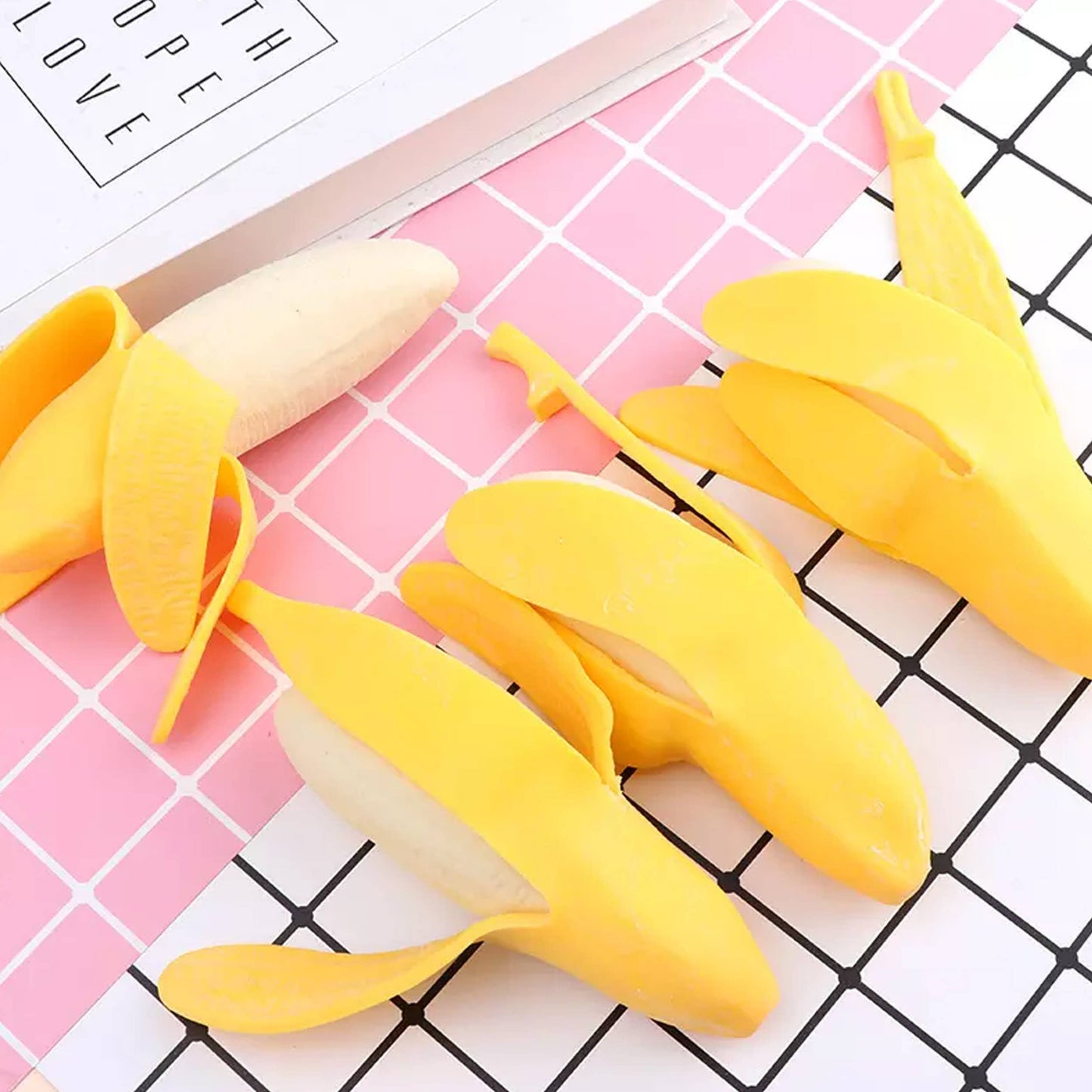 Banana Squishy Fidget Toy – Stretchy Stress Relief