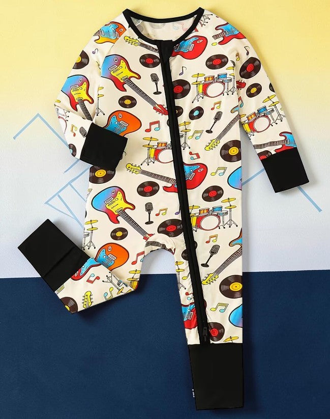 Rock Band Bamboo Infant Sleeper|9325