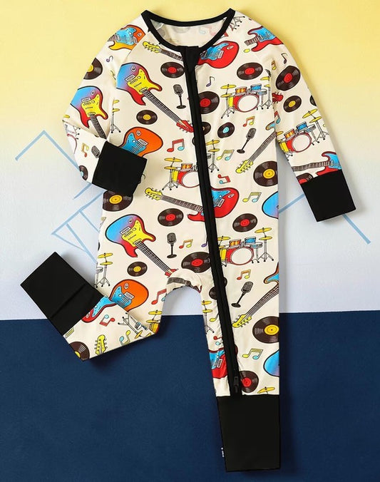 Rock Band Bamboo Infant Sleeper|9325