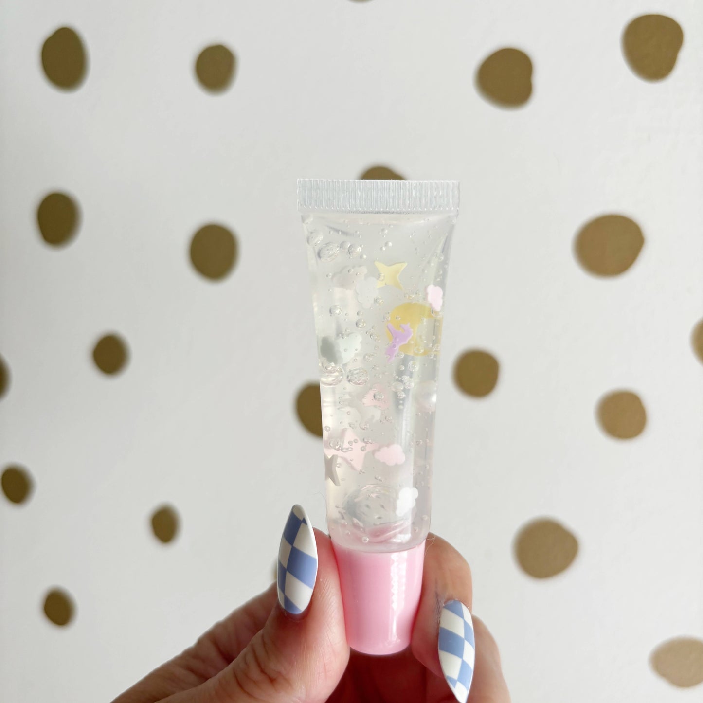Unicorn and Stars Confetti Lip Gloss Tube