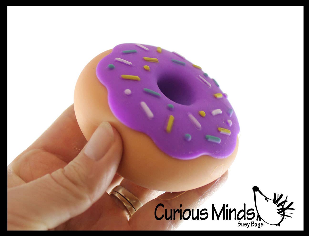 1 Cute Donut Doughnut Soft Doh Filled Stretch Ball with Remo