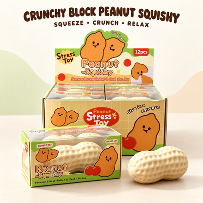 Crunchy Peanut Block Squishy Toy