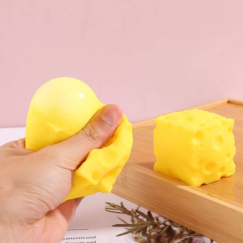 Square Cheese squishy toy Stress Relief Toy-5CM