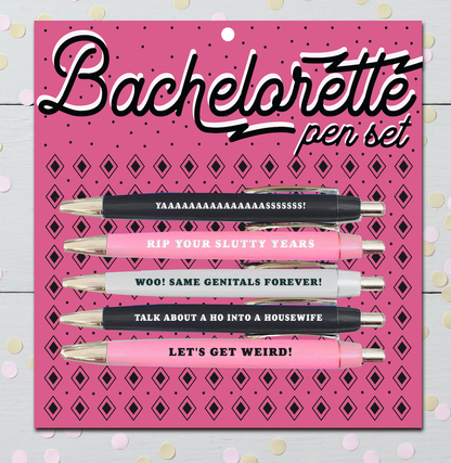 Bachelorette Pen Set (funny gifts, bachelorette gifts)