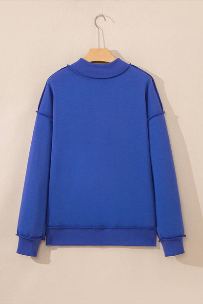 66 Game Day Oversize Reversible Mock Neck Sweatshirt (S-XL)