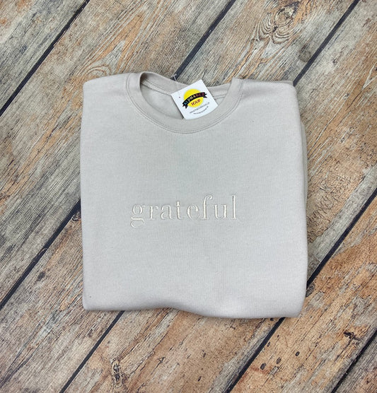 Simple Grateful Bella Canvas Sweatshirt|8117