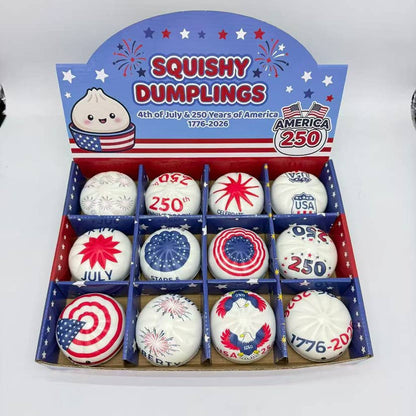 4th of July flag USA DUMPLINGS Squishy squeeze Toy