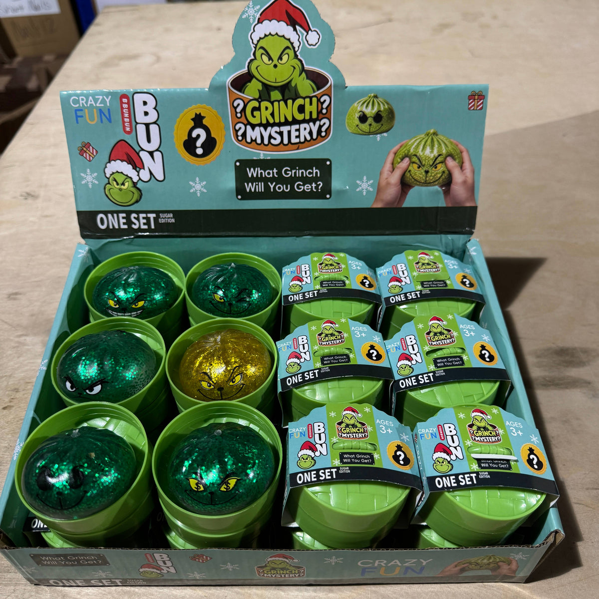 MINI Sugar Squeeze Glitter Grinch Dumpling 24/pk | A176