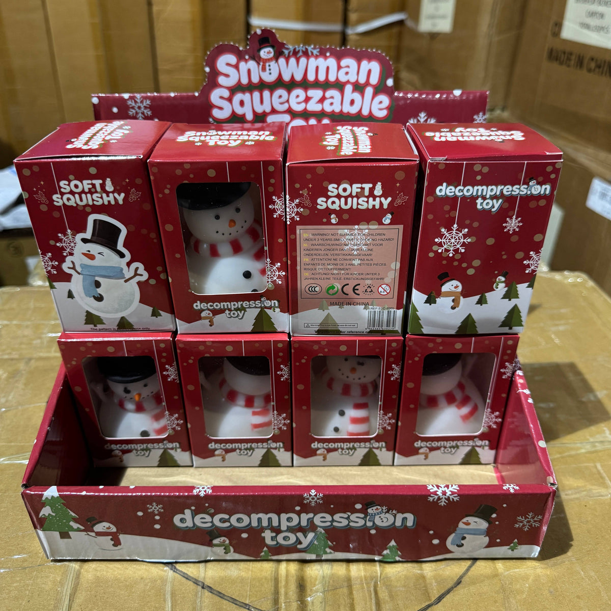 Christmas Themed Snowman Squishy 12/pk | BR231