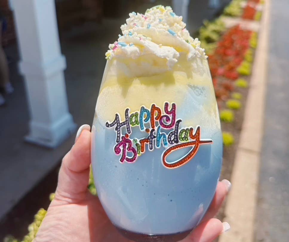 Happy Birthday Jeweled Stemless Wine Glass