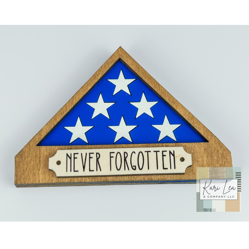 Folded Flag Magnet - Never Forgotten|8190