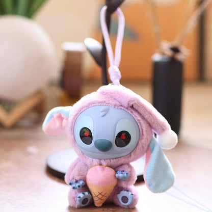 Cute Stitch inspired plush keychain bag charm
