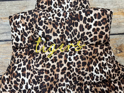 Mizzou Tigers Embroidered Leopard Vest-Medium|8110