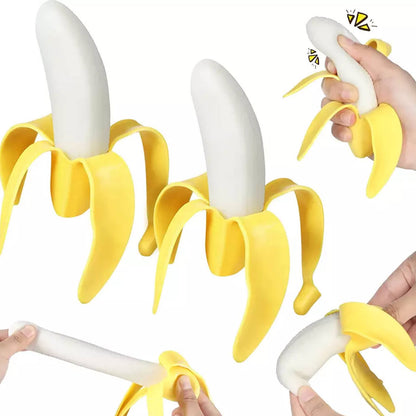 Banana Squishy Fidget Toy – Stretchy Stress Relief