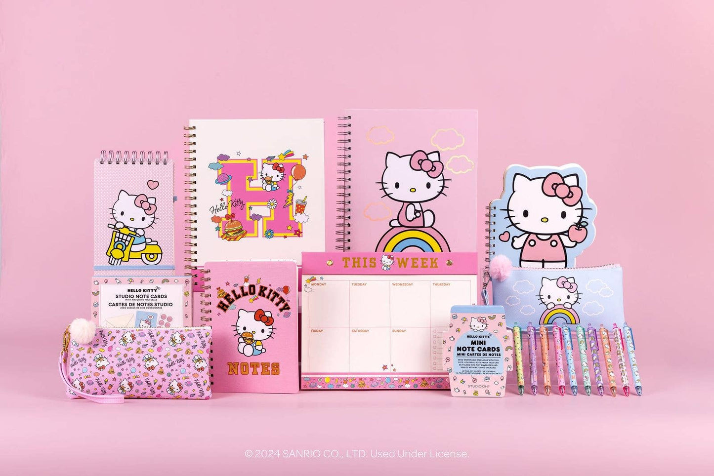 Hello Kitty Classic Pink Mini Note Cards with Stickers
