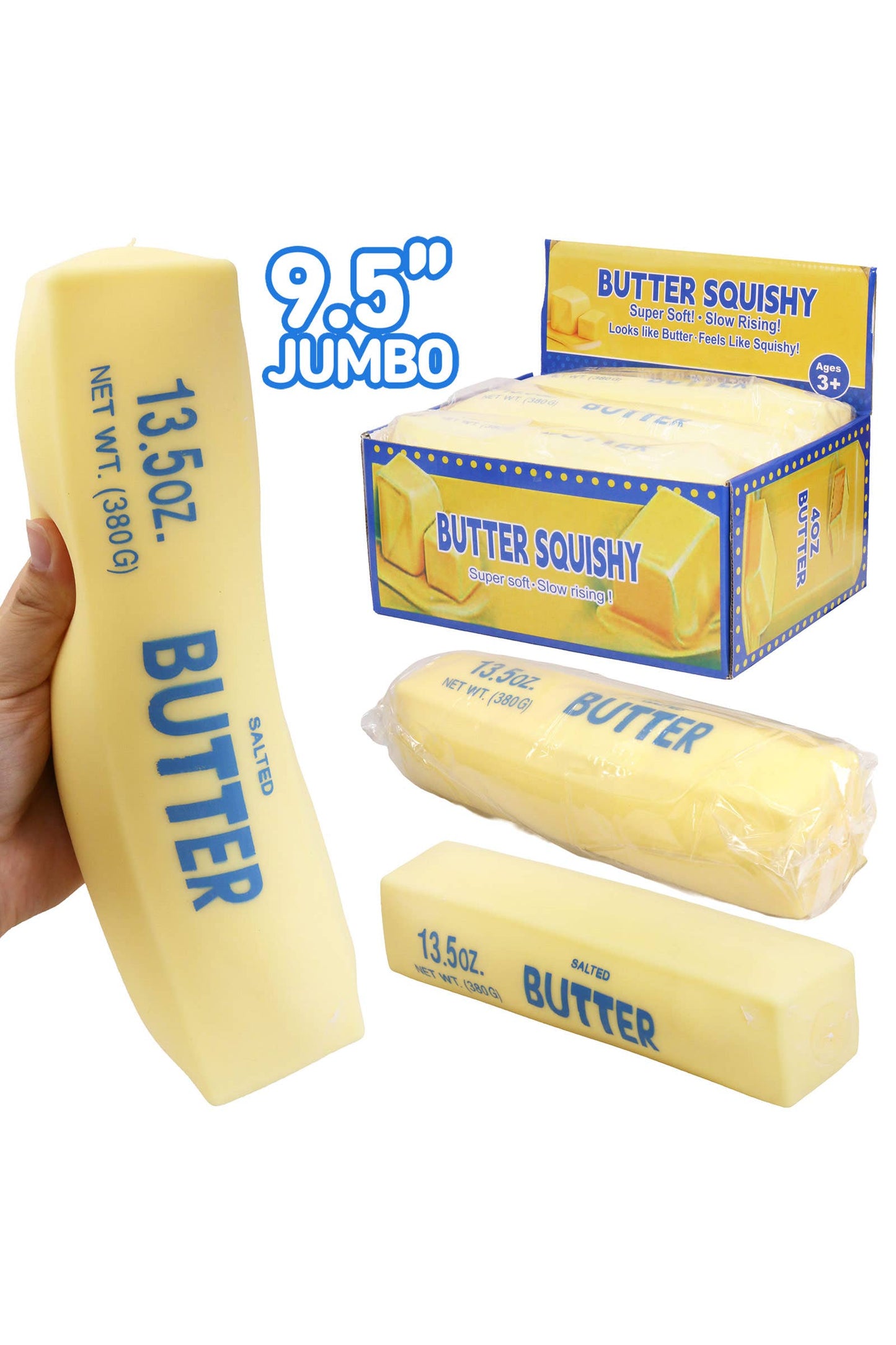 JUMBO Butter Stick Slime Filled Squishy - 9.5 Inch