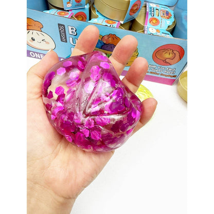 Mystery Sugar Glittered Dumpling Squishy with Steamer