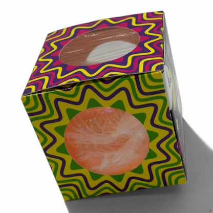 Jumbo Stress Ball Cube – Glitter Gel Sensory Fidget Toy