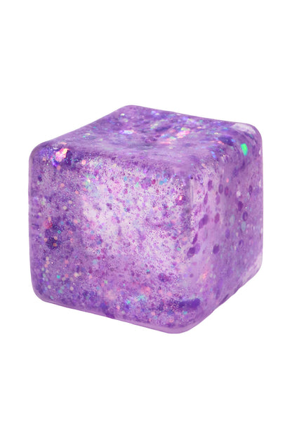 Shimmery Glitter Cube Putty Filled Squishy - 12 Pcs