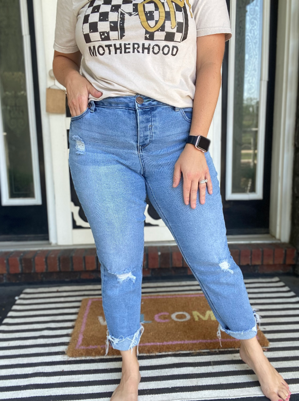Distressed PETITE Jean|8029