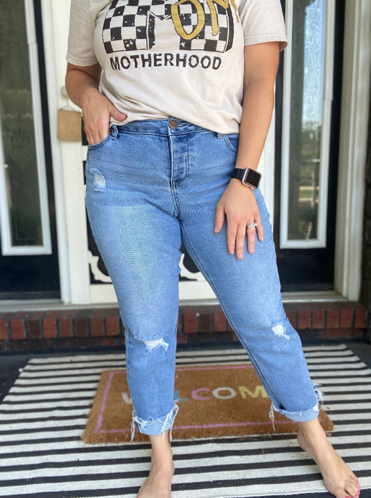 Distressed PETITE Jean|8029