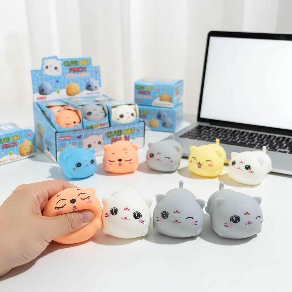 Cute Cat Pinch – Super Soft Pull & Rub Squishy Cats