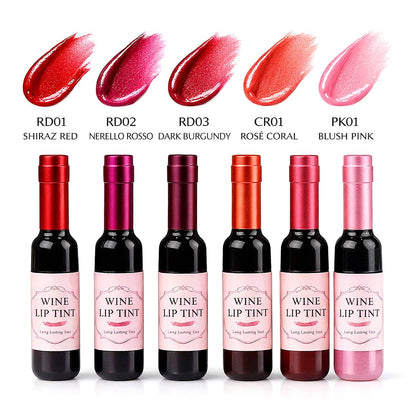 24pk Wine Bottle Lip Tint Long Lasting Lip Stain Cute Makeup