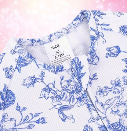 Blue Chinoiserie Bamboo Sleeper|8835