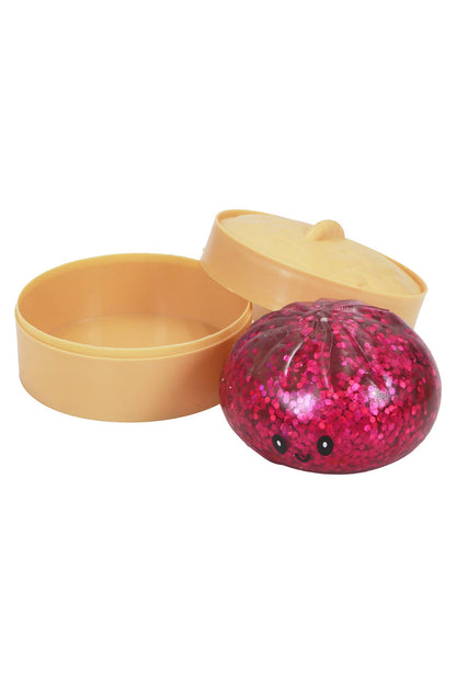 Chunky Glitter Jiggly Slime Filled Dumpling Bao Bun Squishy