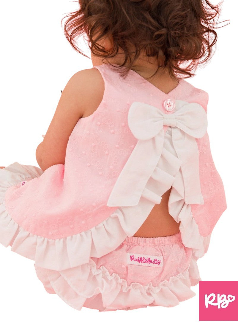 RB Pink Swiss Dot Swing Top & Bloomer Set|5955