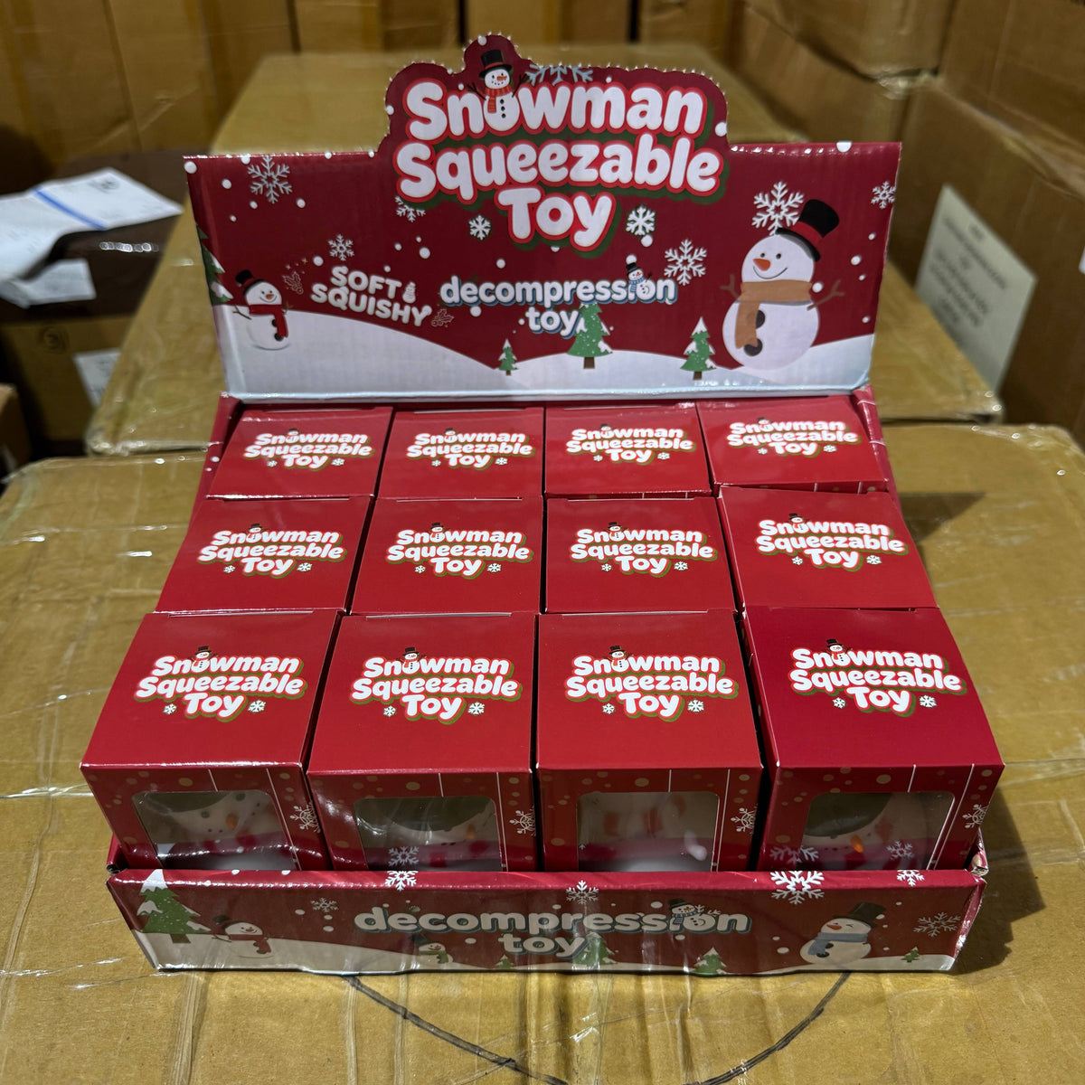 Christmas Themed Snowman Squishy 12/pk | BR231