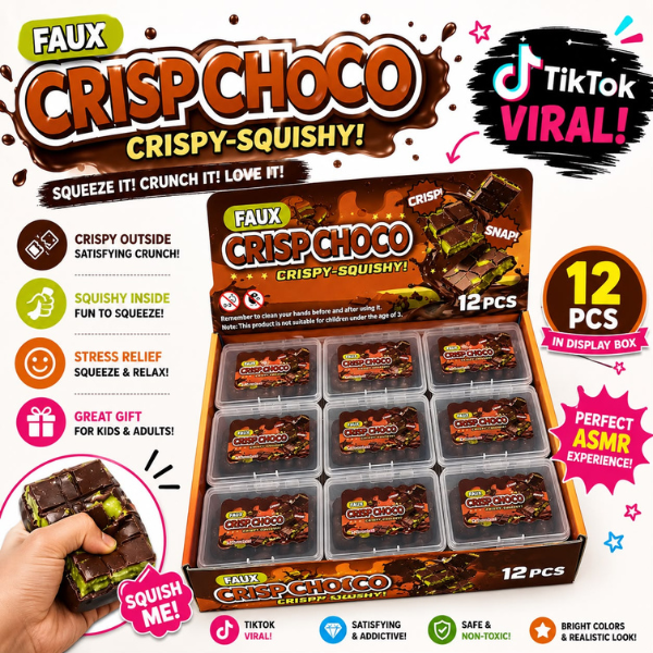 Faux Crisp Choco – Crispy-Squishy Chocolate ASMR Toy