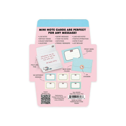 Hello Kitty Classic Pink Mini Note Cards with Stickers