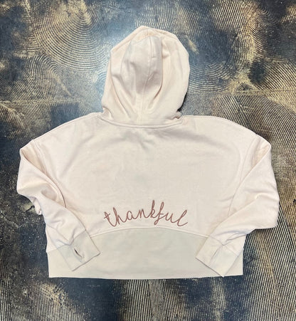 Thankful Turkey Cropped 1/4 Zip Hoodie|8137