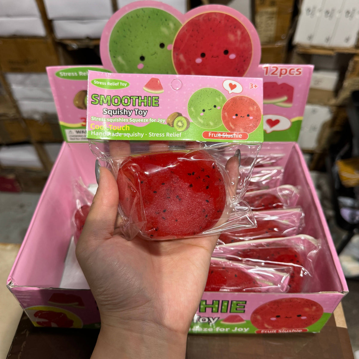 Watermelon Fruit Icy Slushy Ball Squishy 12/pk | A145