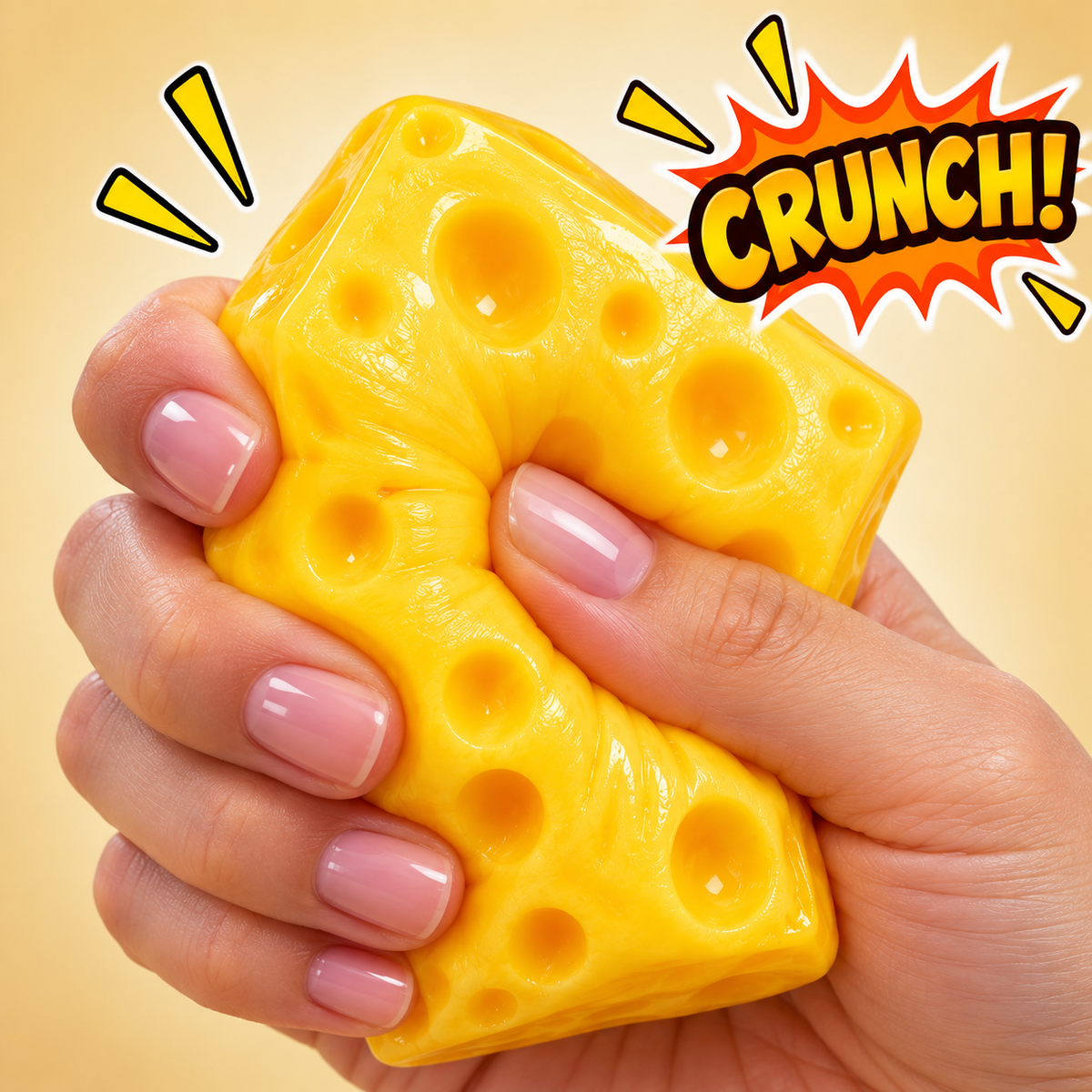 Crunchy Cheese ASMR Squishy — Individually Boxed