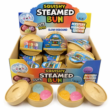 Glow-in-the-Dark Mini Steamed Bun Squishy Set