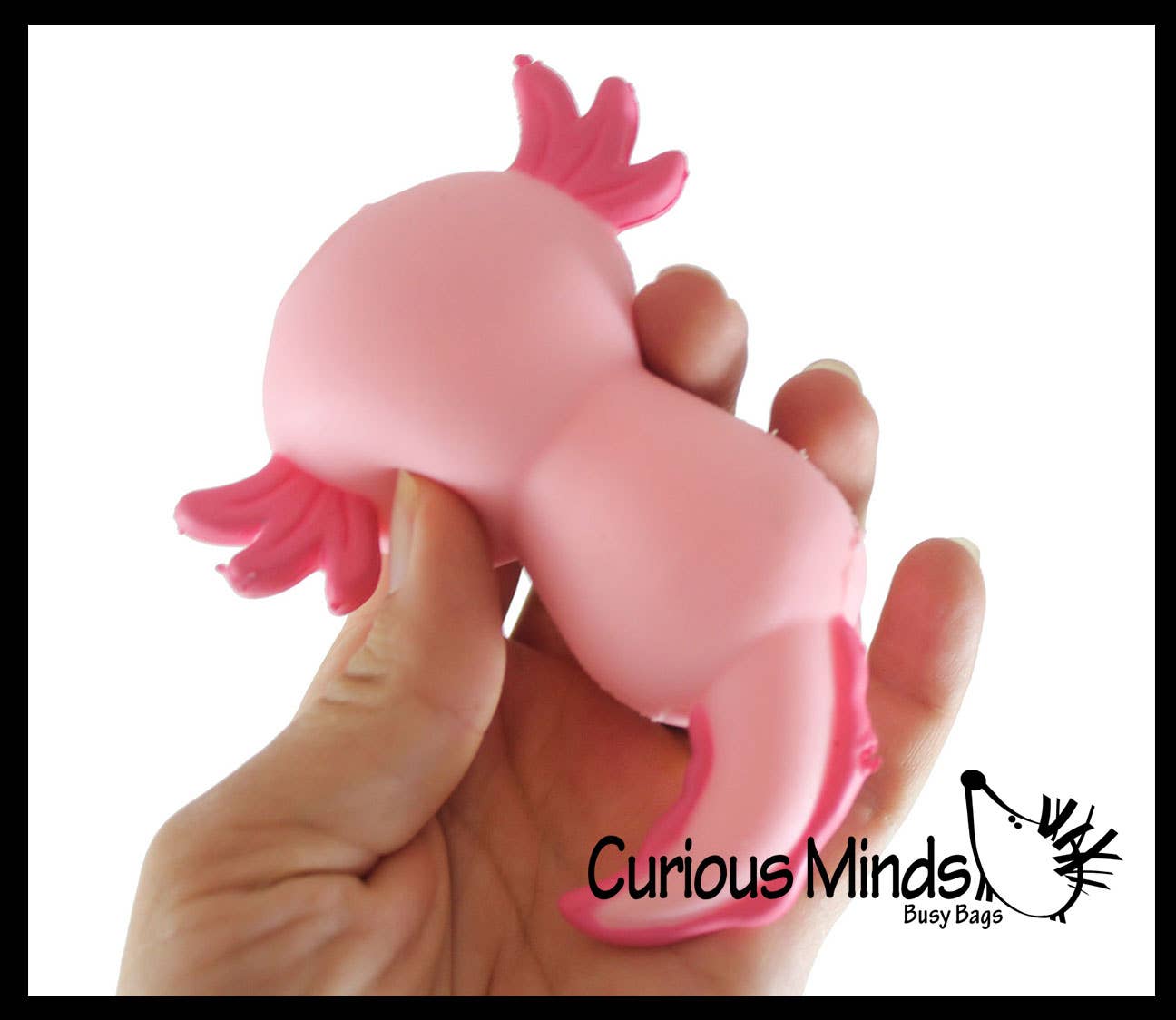 1 Axolotl Laying- Soft Creamy Doh Filled Squeeze Stress Ball