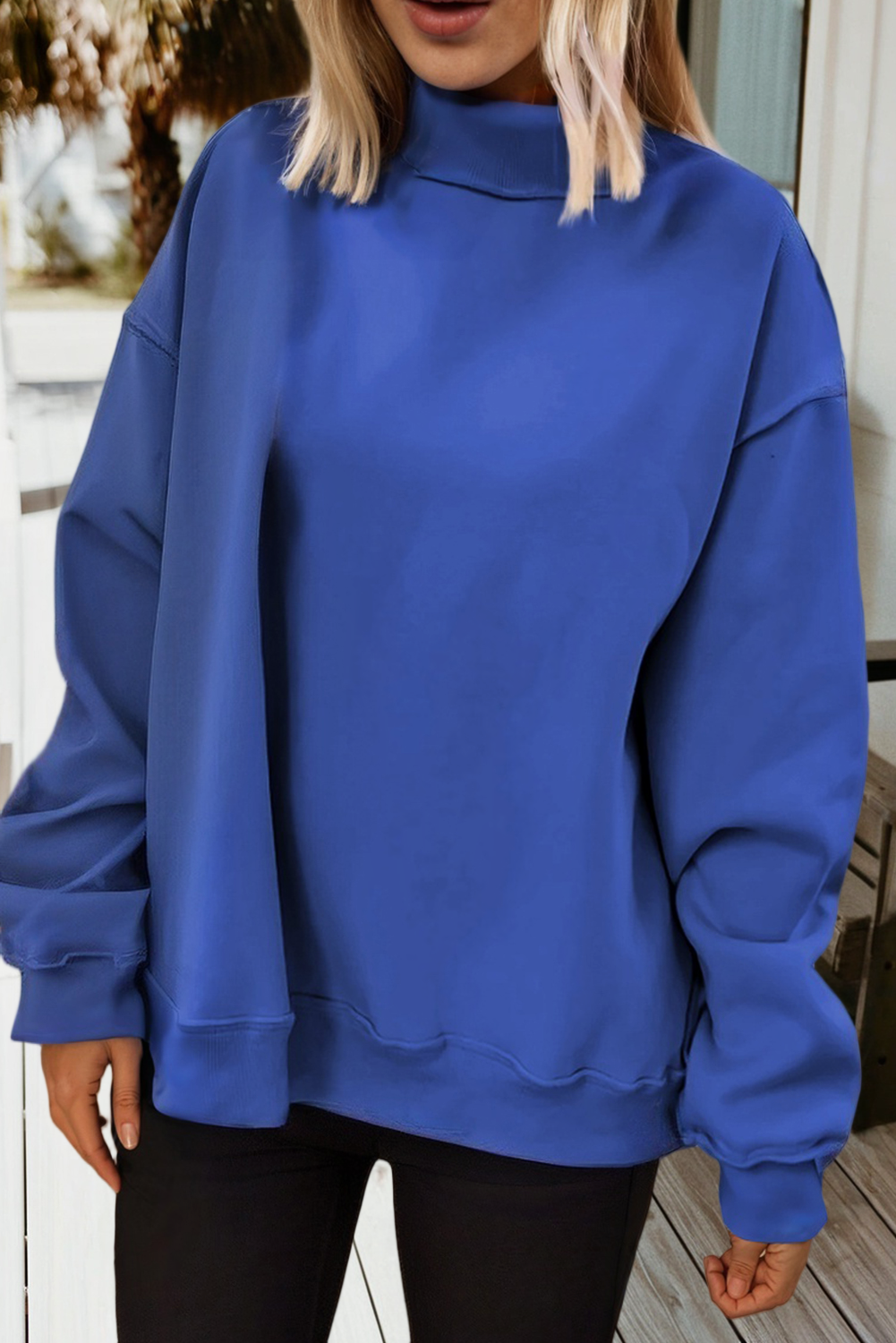 66 Game Day Oversize Reversible Mock Neck Sweatshirt (S-XL)