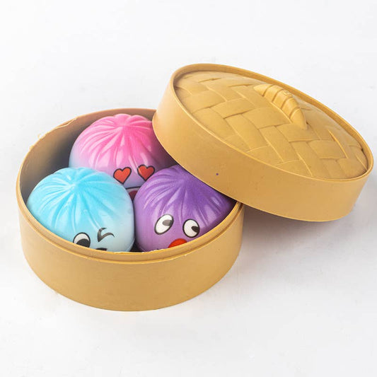 Mini cute emoji DUMPLINGS Squishy Squeeze Toy Fidget Toy